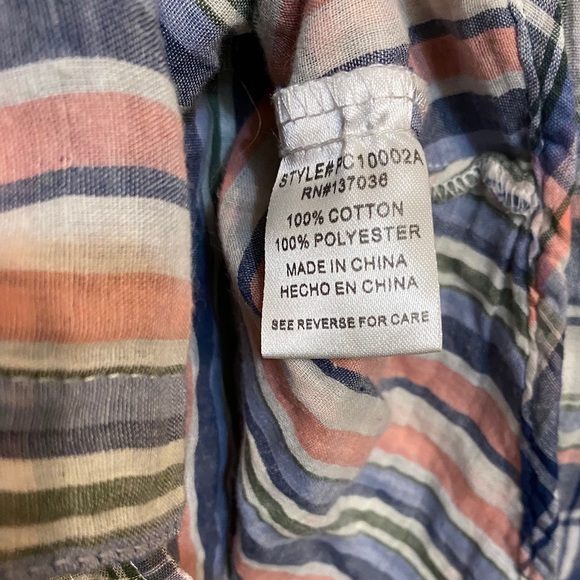 Paper Crane plaid & lace button down shirt, medium - Picture 3 of 7